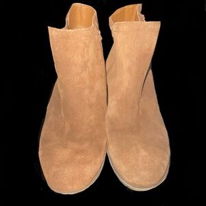 Kensie Tan Suede Ankle Boots